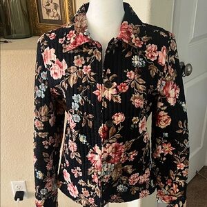 Charter Club Black Floral Women's Jacket